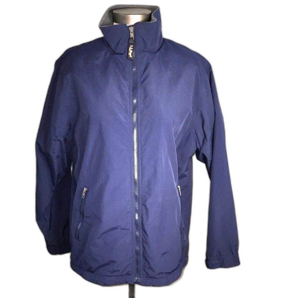 L.L. Bean Women's Blue Fleece Lined Jacket Size L